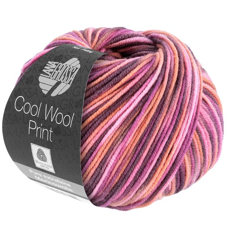 Cool Wool Print 830 rosa/Rost/Mauve/Brombeere