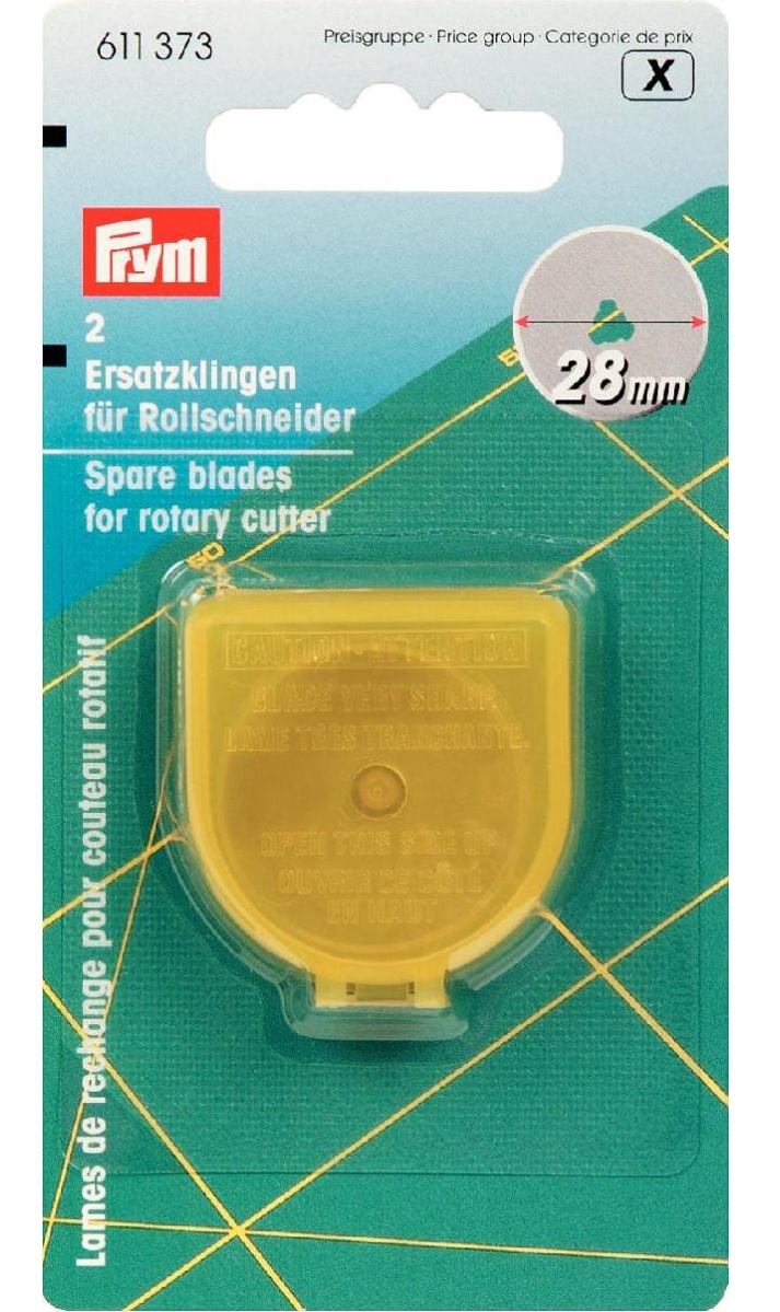 2 Ersatzklingen für Rollschneider 28mm