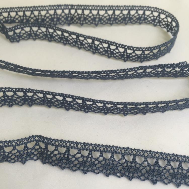 Spitzenband 13mm graublau