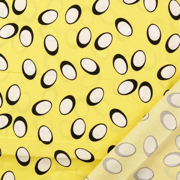 Baumwoll Cretonne Ostereier gelb - 0