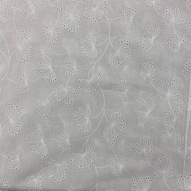 Baumwoll Stickerei weiss