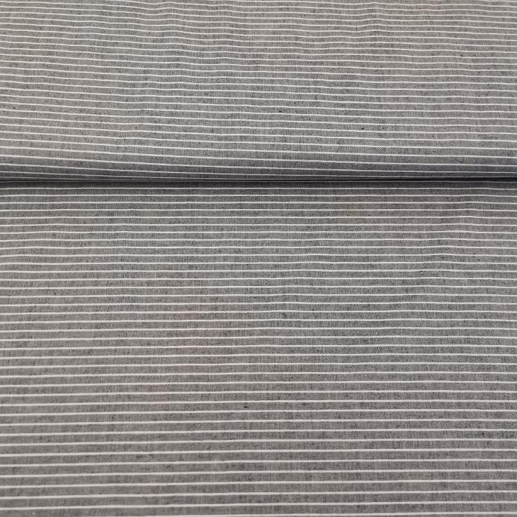 Baumwoll-Viscose gestreift breit marine/weiss
