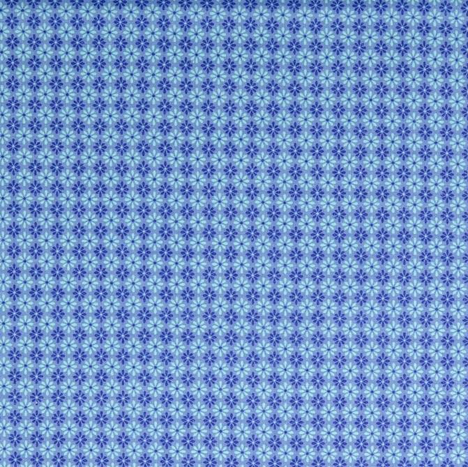 Baumwolle Blümchen allover blau/hellblau