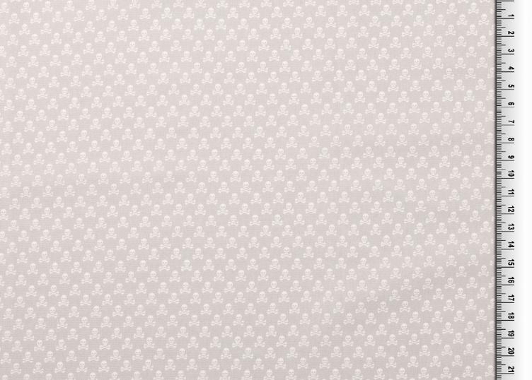 Baumwolle Totenköpfchen hellgrau