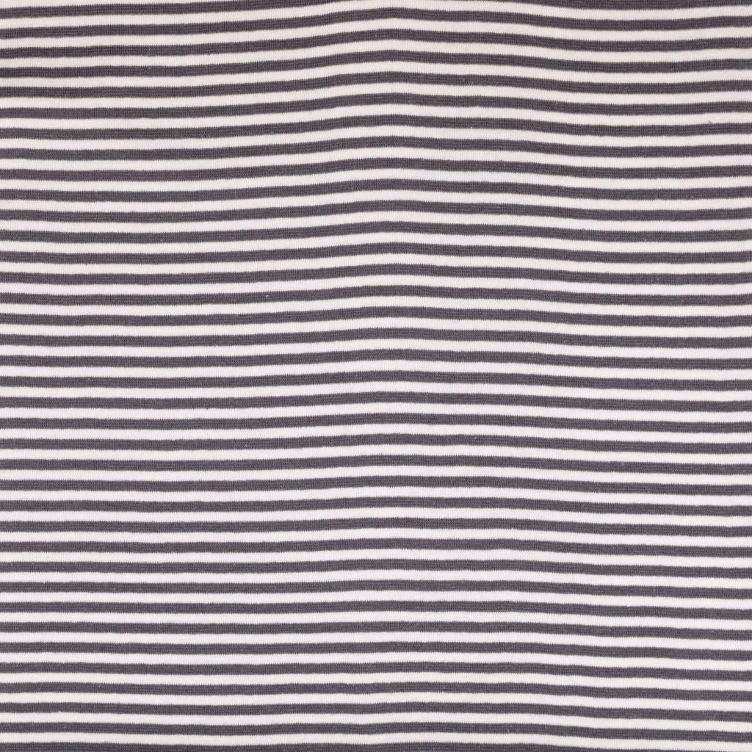 Bündchen Feinstrick Streifen grau weiss