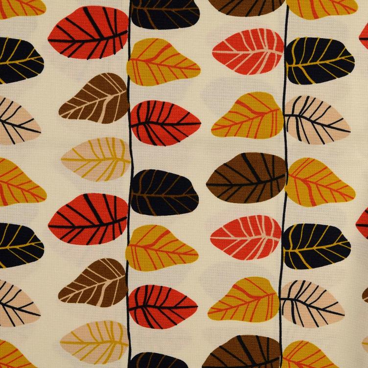 Canvas Blätterranken Herbst ecru