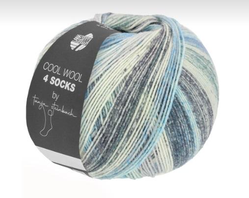 Cool Wool 4 Socks by Tanja Steinbach 7751 blautöne