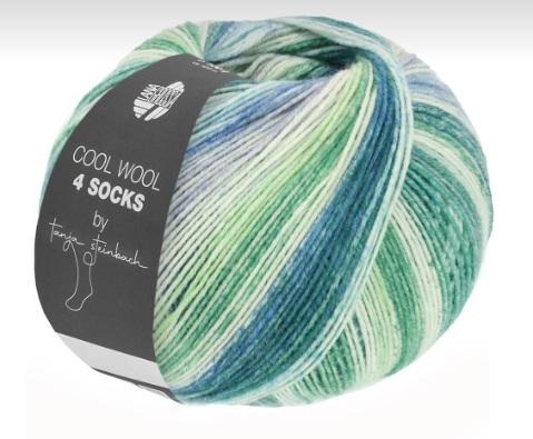 Cool Wool 4 Socks by Tanja Steinbach 7754 grüntöne