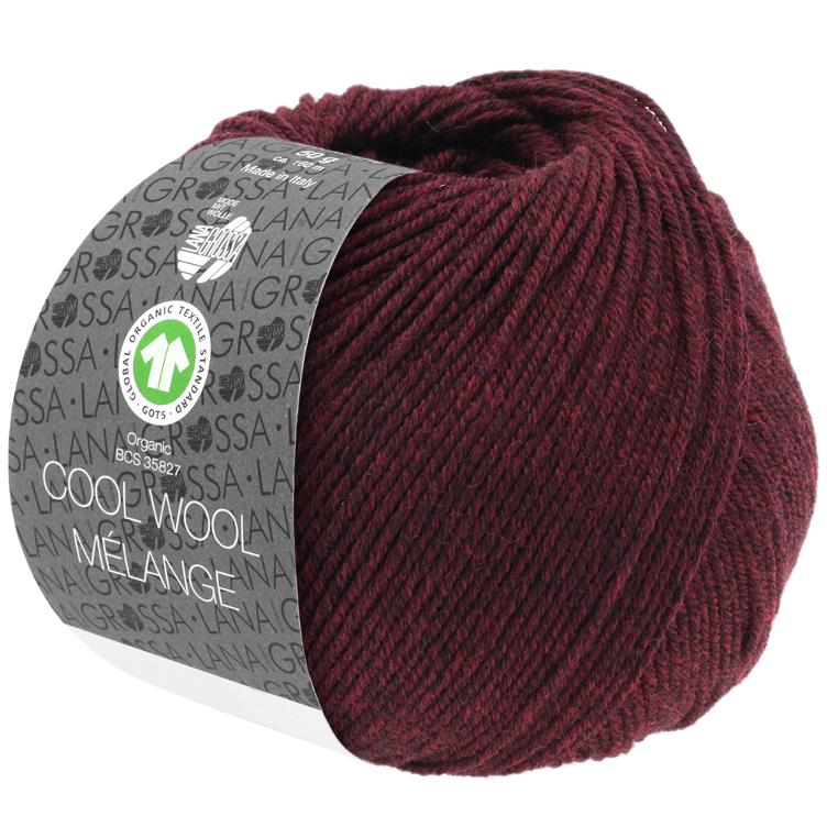 *Cool Wool mélange 119 dunkel-/schwarzrot meliert