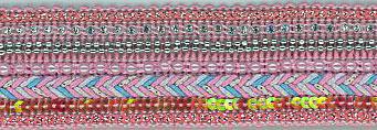 Dekorband mit Perlen rosa