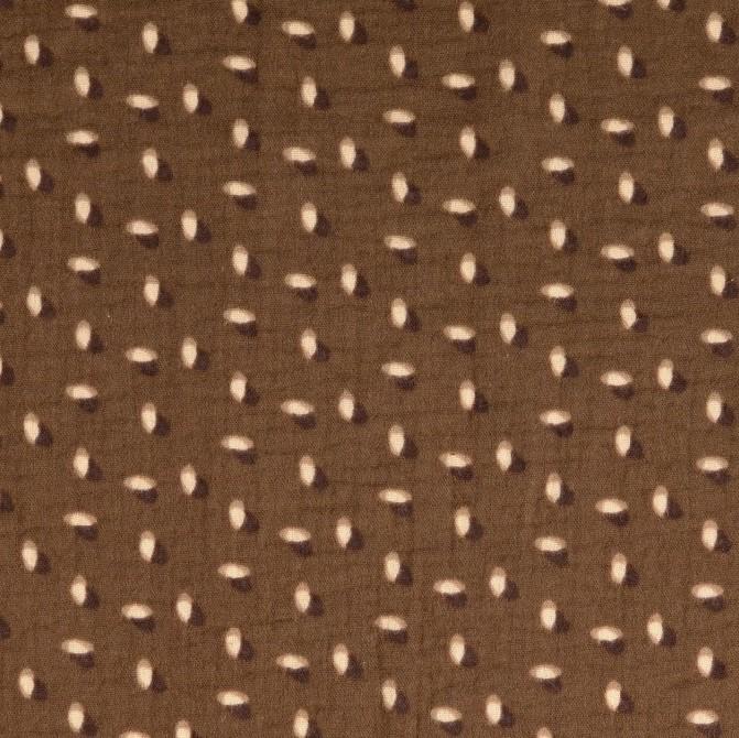 Double Gauze, Nuschistoff Ovale braun