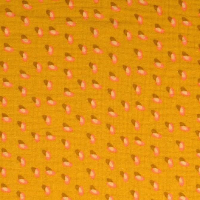 Double Gauze, Nuschistoff Ovale senf
