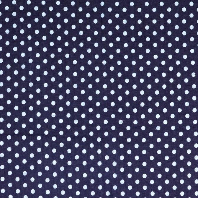 Double Gauze, Nuschistoff Punkte blau