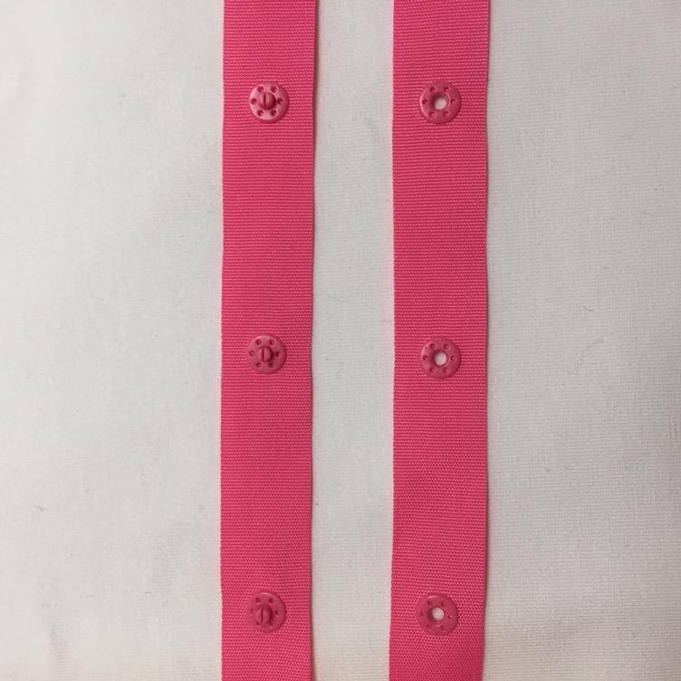 Druckerband pink, Knopfabstand 2.5cm