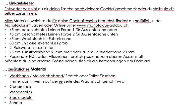 E-book Nähanleitung Mix Two Sew - die Cocktailtasche - 0