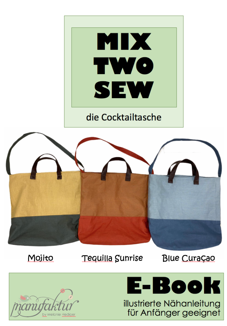 E-book Nähanleitung Mix Two Sew - die Cocktailtasche