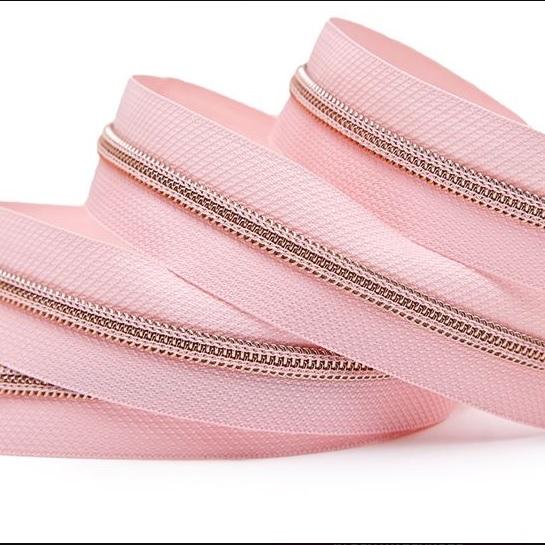 Endlosreissverschluss 5mm rosa/kupfer