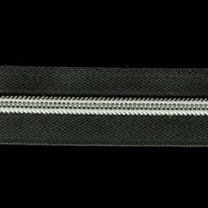 Endlosreissverschluss 5mm schwarz/silber