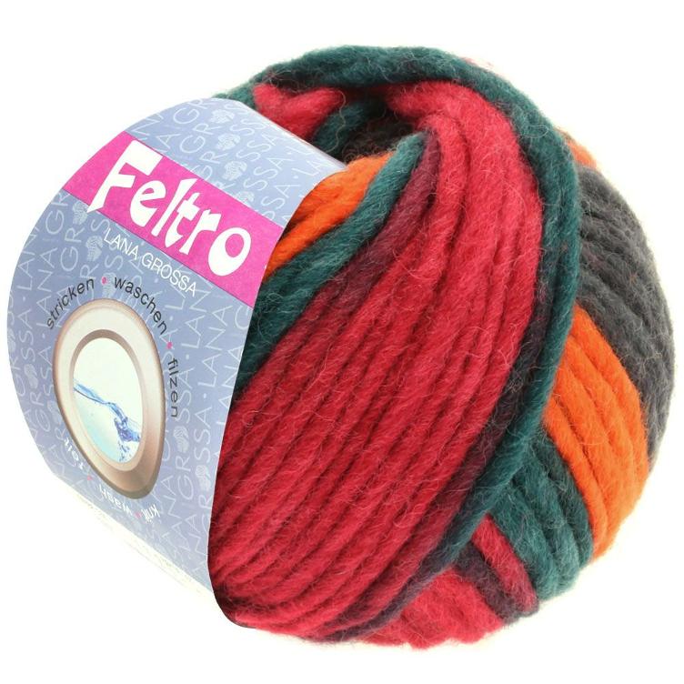 Feltro print 375 weinrot/orange/ petrol