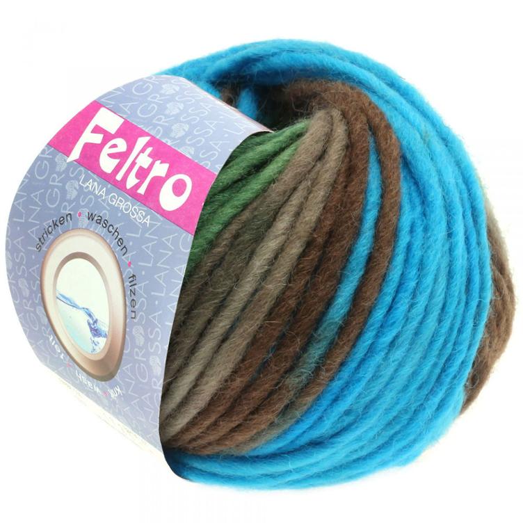 Feltro print 376 türkis/graubraun/graugrün