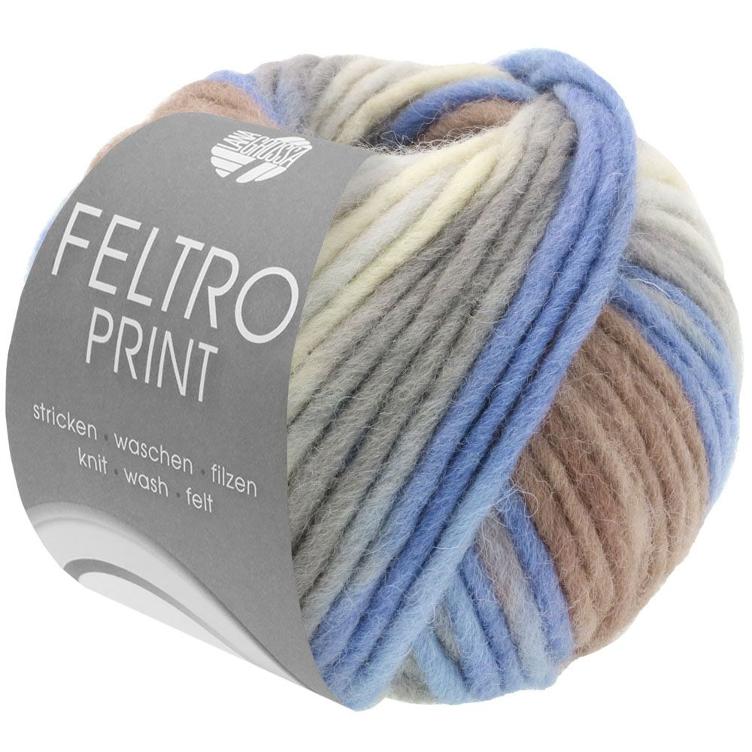 Feltro print 397 natur, hellgrau, blaulila