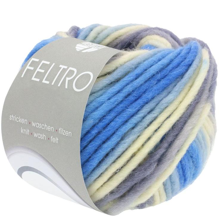 Feltro print 438 weiss, hell- mittelgrau