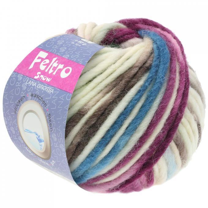 *Feltro Snow 451 rohweiss/petrol/marine/dunkelviolett/graubraun