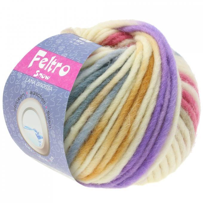 *Feltro Snow 453 rohweiss/erika/beige/grau/senf/violett