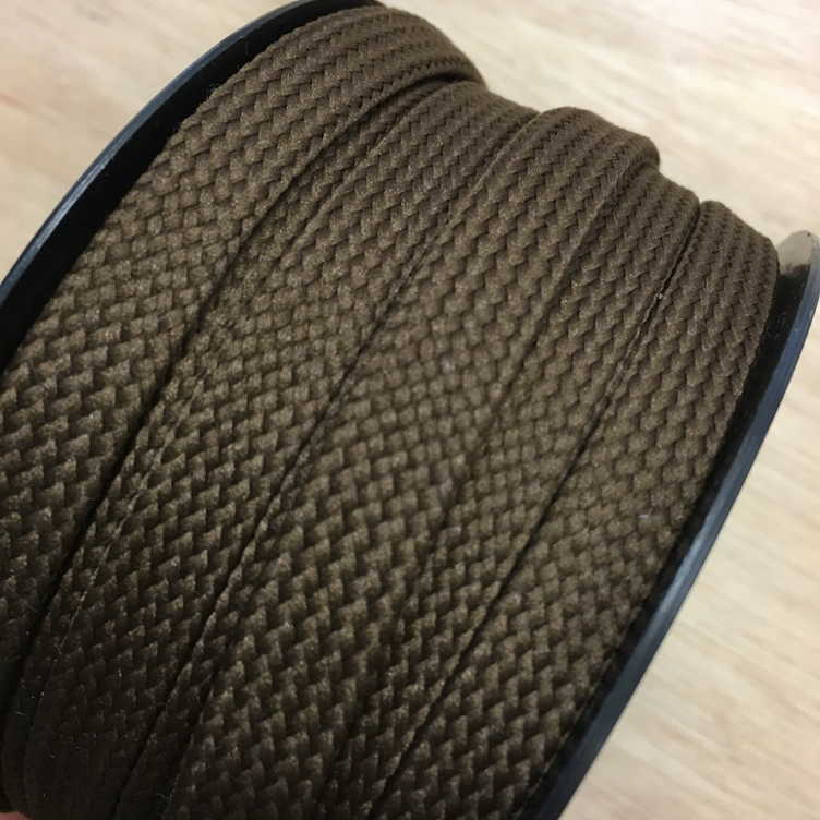 Flachkordel 10 mm dunkelbraun