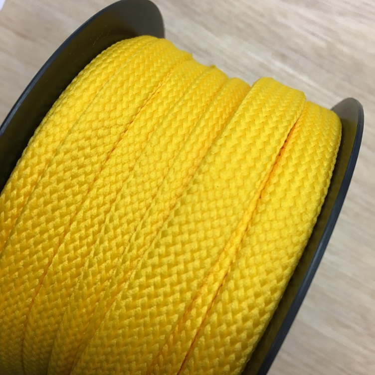 Flachkordel 10 mm gelb