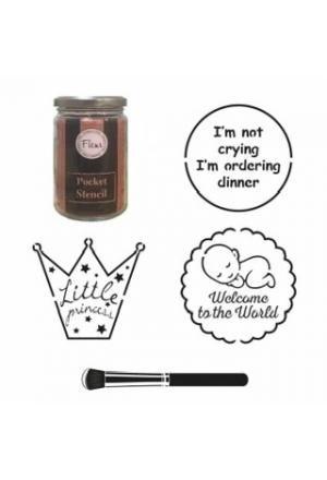 Fleur Pocket Stencil New Born Mix