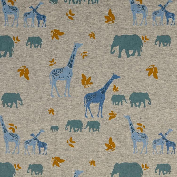 French Terry Africa grau meliert