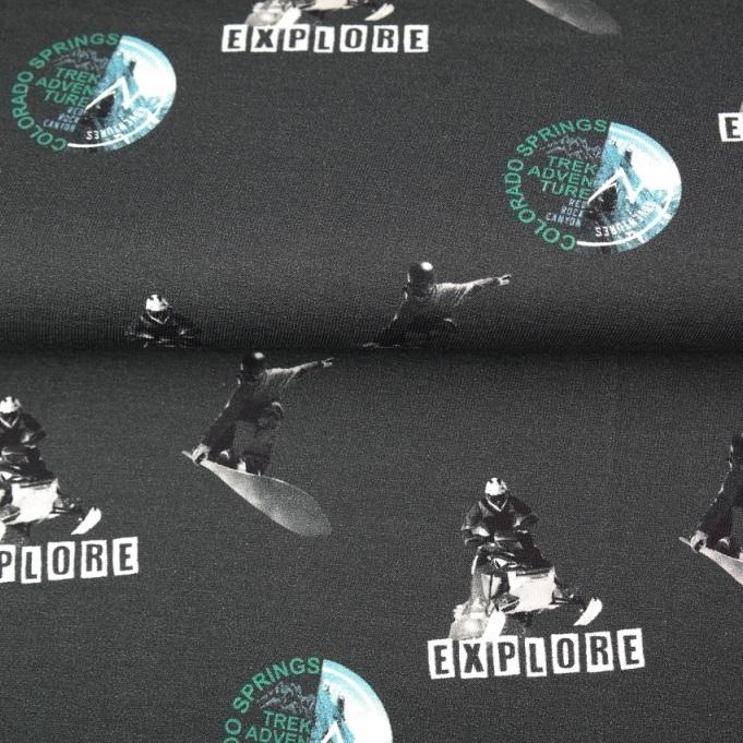 French Terry Explore dunkelblau