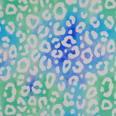 French Terry multicolor blau