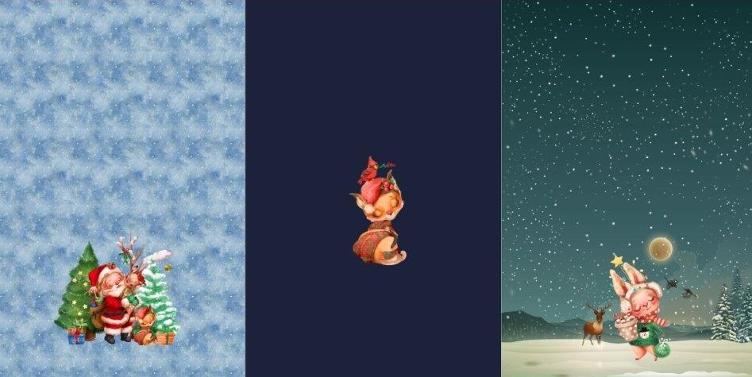 French Terry Panel Weihnachtshelfer