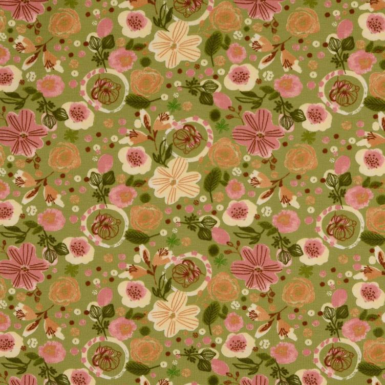 French Terry Peach Touch grün