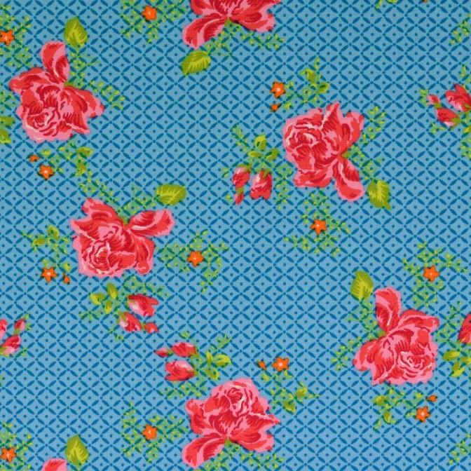 French Terry Rosen auf blau