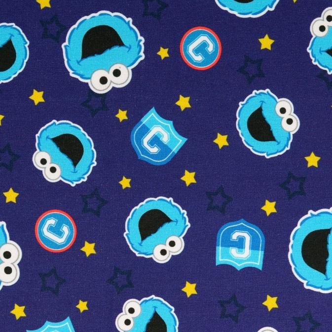 French Terry Sesamstrasse marine