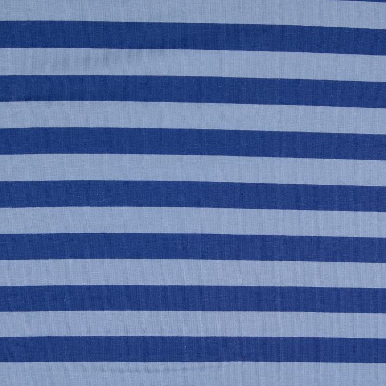 French Terry streifen blau/hellblau
