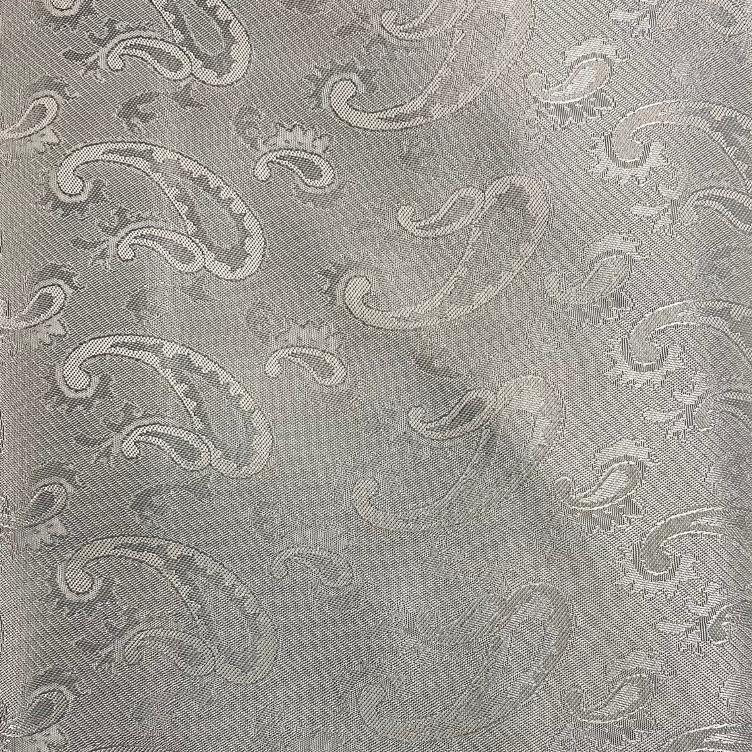Futterstoff Paisley grau/silber