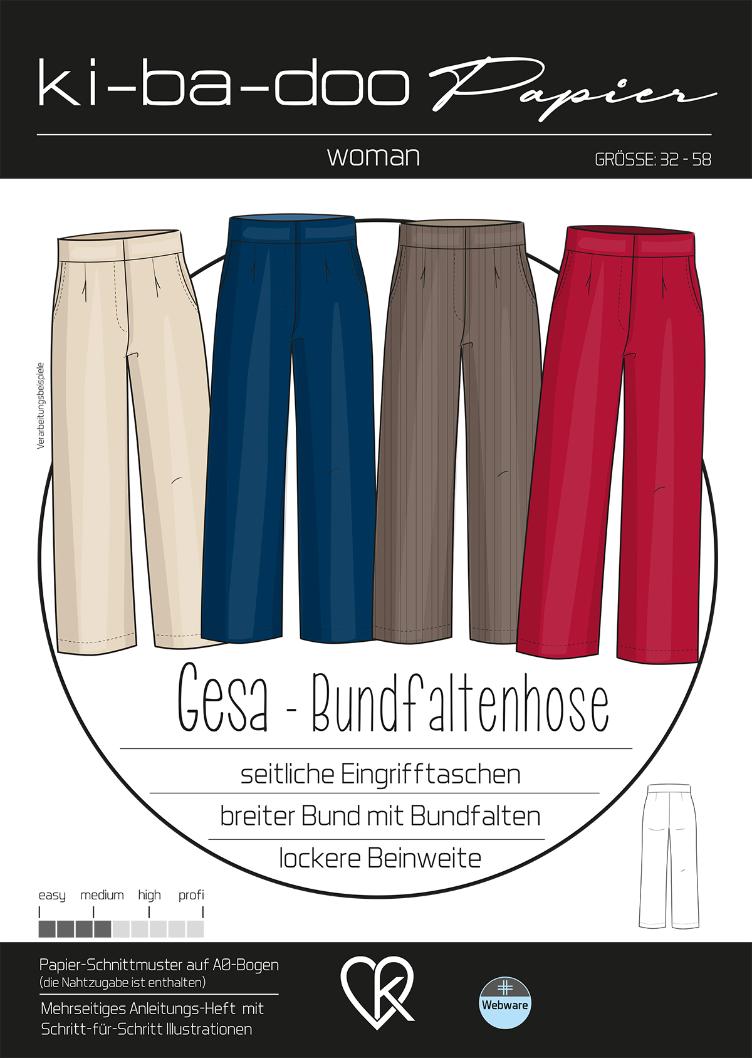 Gesa - Buntfaltenhose