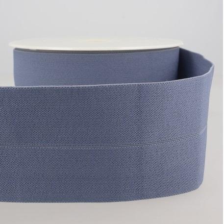 Gummiband gefaltet jeansblau 60mm