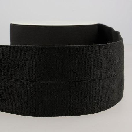 Gummiband gefaltet schwarz 60mm