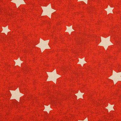 Halb Panama Sterne beige auf rot