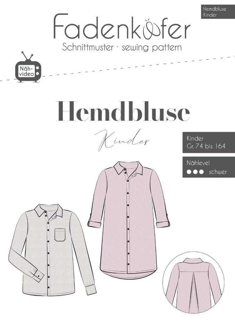 Hemdbluse Kinder Gr. 74-164