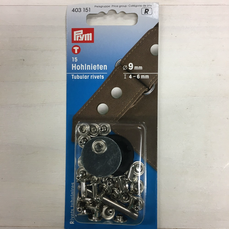 Hohlnieten 4-6mm Höhe, 9 mm Durchmesser