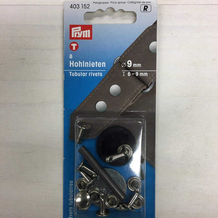 Hohlnieten 6-9mm Höhe, 9mm Durchmesser