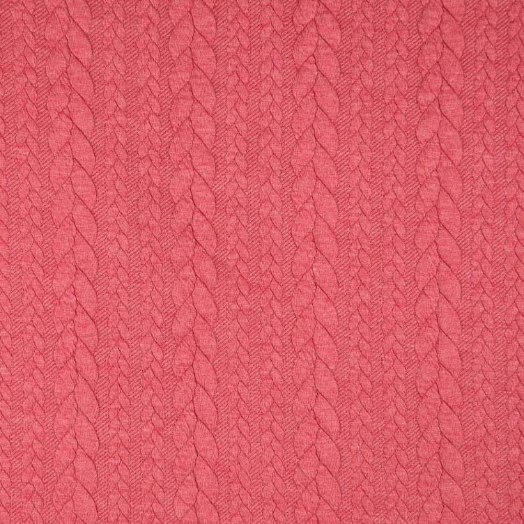 Jacquard Zopfmuster himbeere