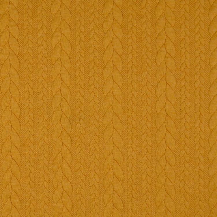 Jacquard Zopfmuster senf