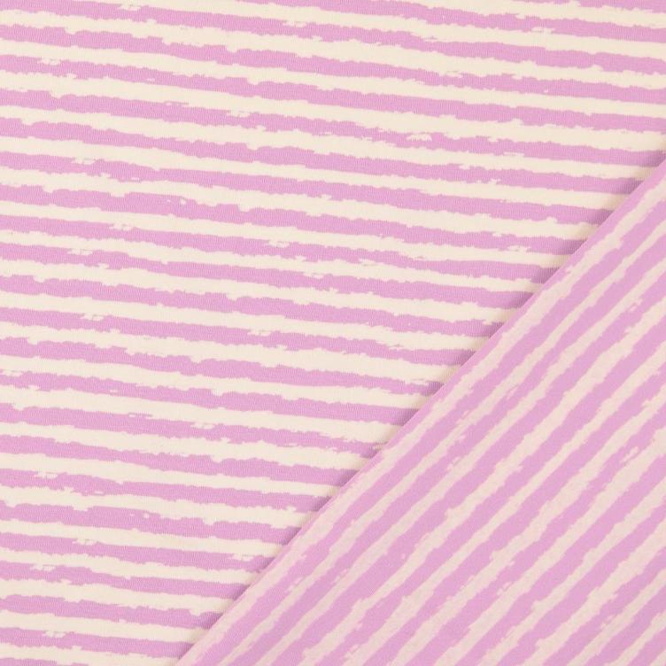 Jersey distracted stripe lila - 1